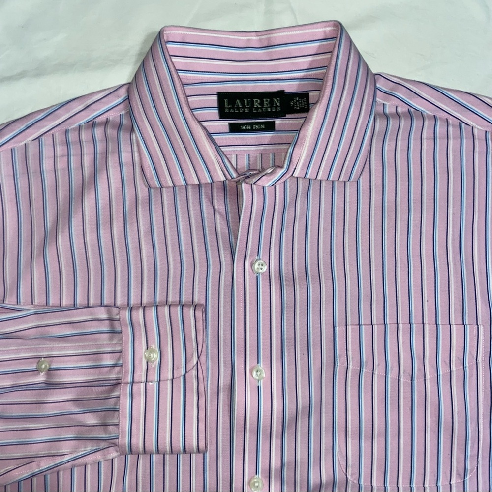 Lauren Ralph Lauren Pink Striped Men's Shirt